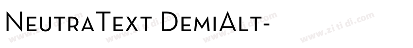 NeutraText DemiAlt字体转换